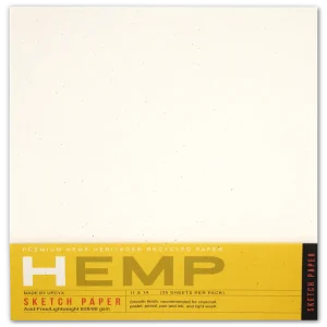 Hemp Heritage sketch paper art pack, 11 x 14 inch sheet