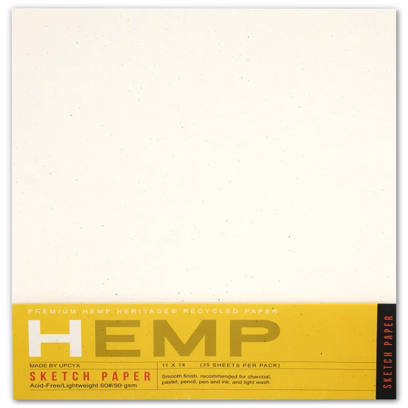 Hemp Heritage sketch paper art pack, 11 x 14 inch sheet