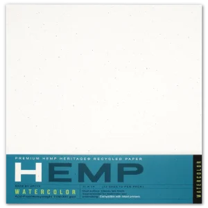 Hemp Heritage watercolor paper art pack, 11 x 14 inch sheet